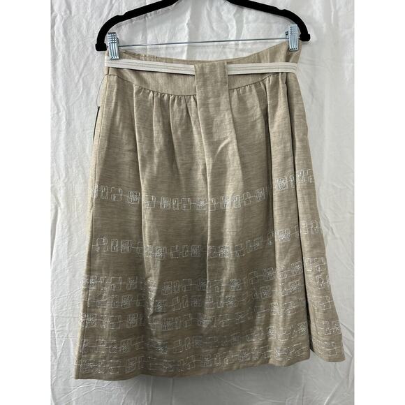 Nic & Zoe Womens Sz 8 Skirt A Line Zip Double Take Linen Blend Pockets Gorpcore - Picture 8 of 10